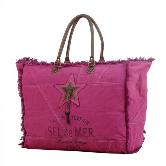 Myra Bag Handbags - NEW Popping Pink Travel Canvas Weekender Bag